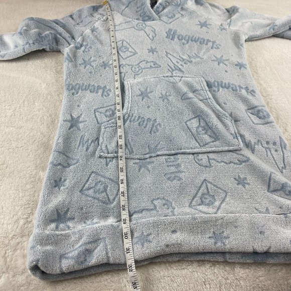 Harry Potter Wizarding World Fleece Lounge Hoodie Womens Size XS Blue Soft Cozy - Picture 6 of 12